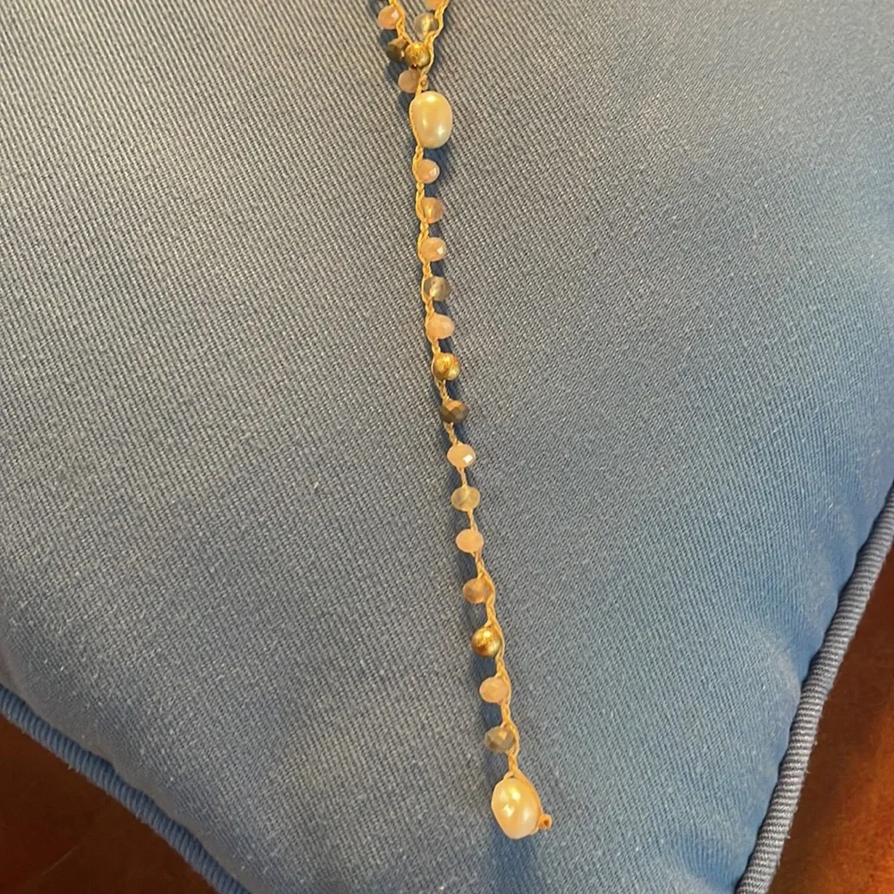 Lariat style Pearl necklace! - Picture 2 of 5